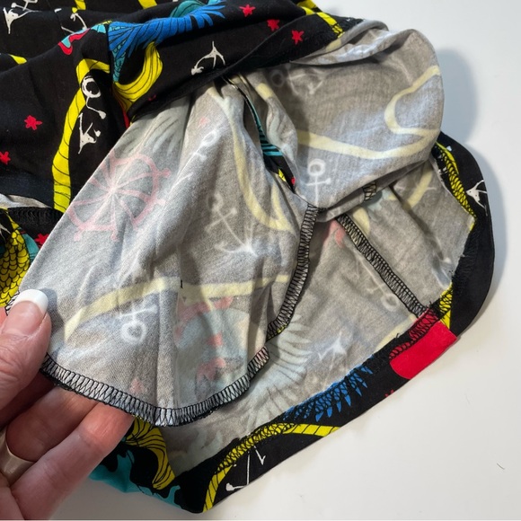 Iron Fist black calico jack mermaids leaves anchors jersey romper Womens 2XL - Picture 3 of 13